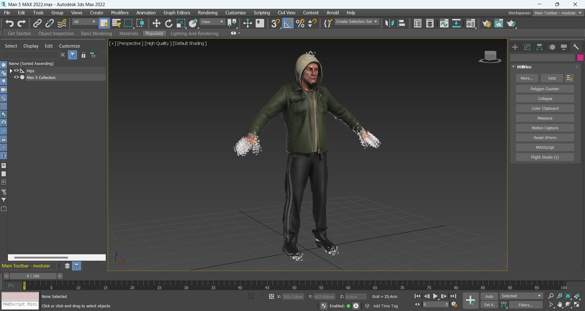 Man 5 Collection Low-poly 3D model_14