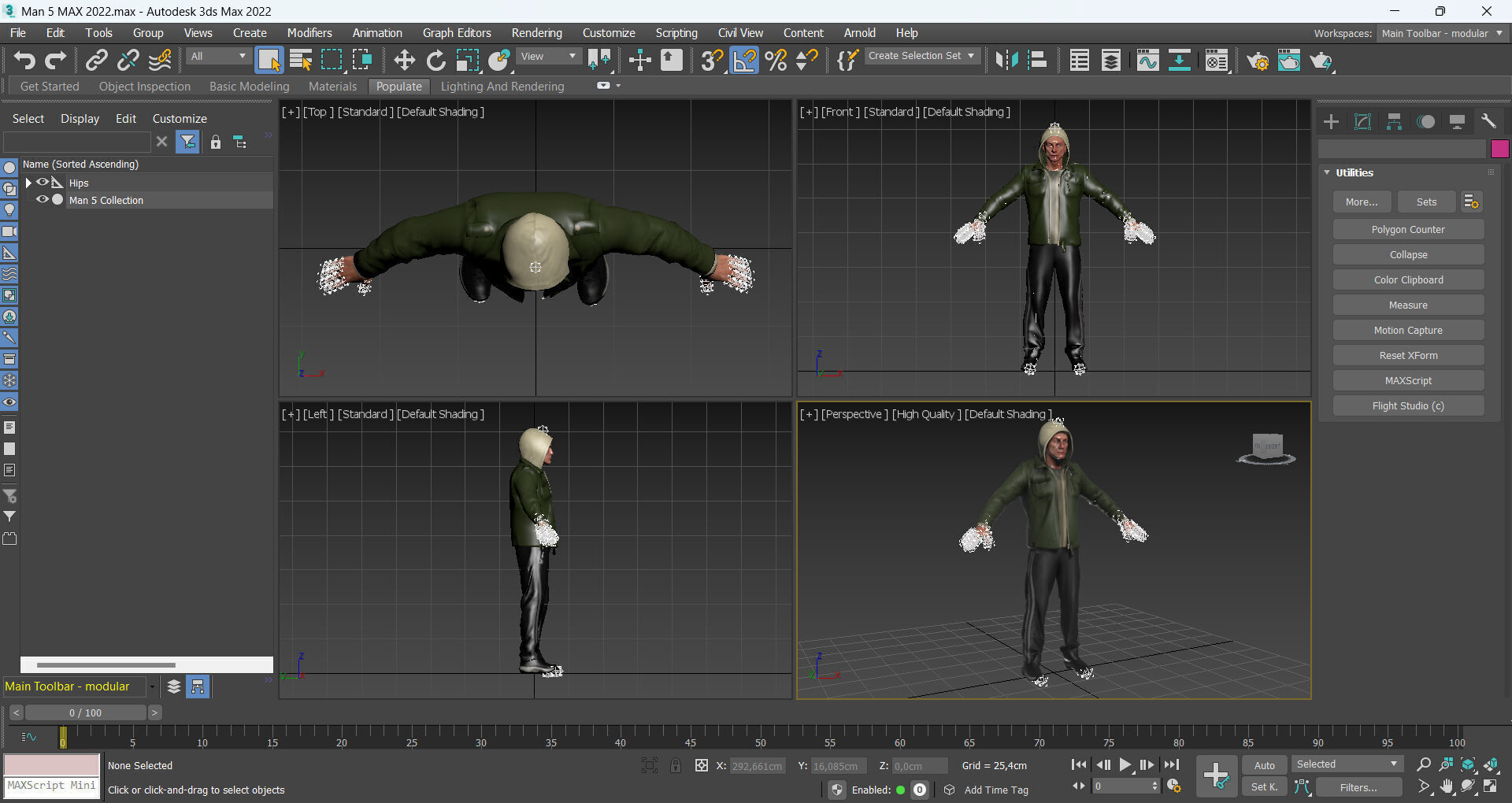 Man 5 Collection Low-poly 3D model_13