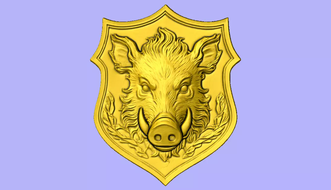 ESCUDO JAVALI 3D model_0