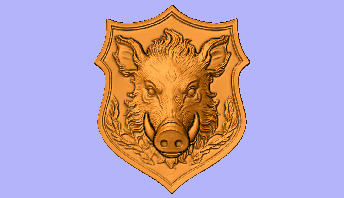 ESCUDO JAVALI 3D model_1