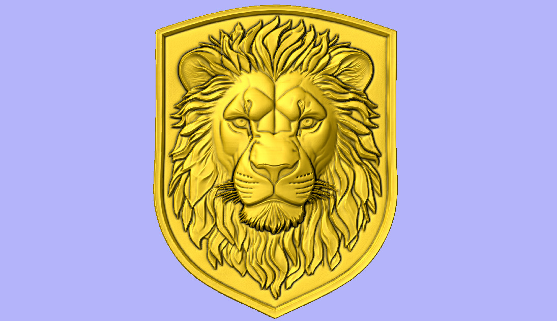 ESCUDO LEAO  3D model_1