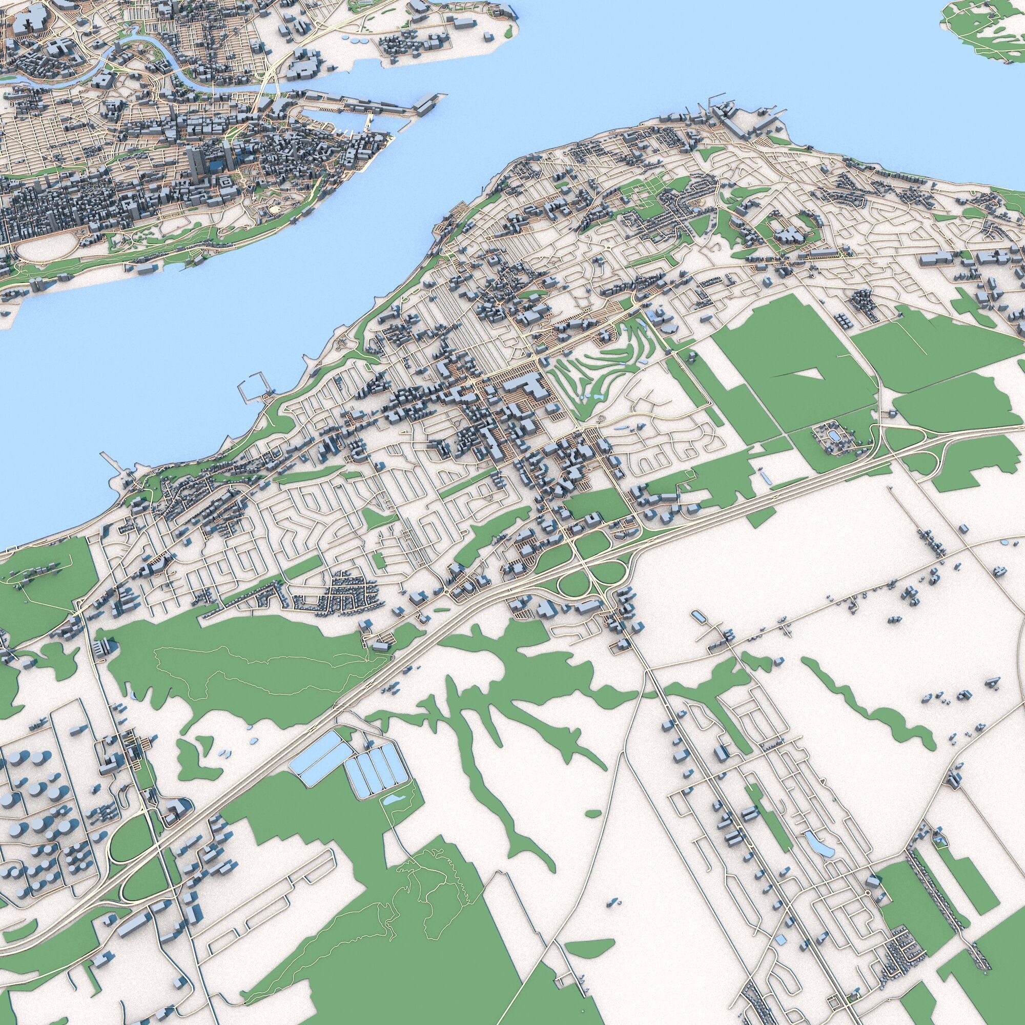 Quebec City Canada 3D model_2