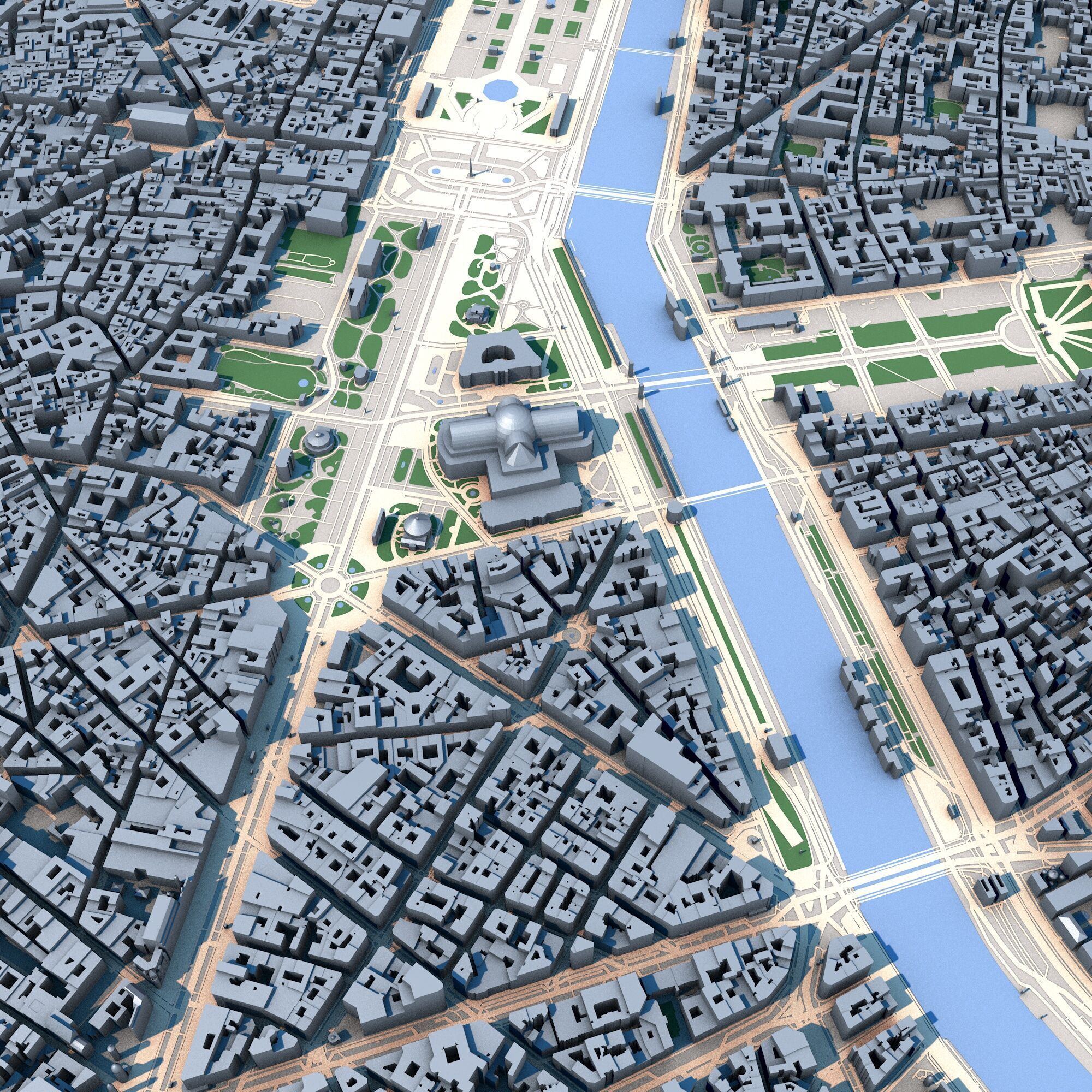 Paris City France 3D model_6