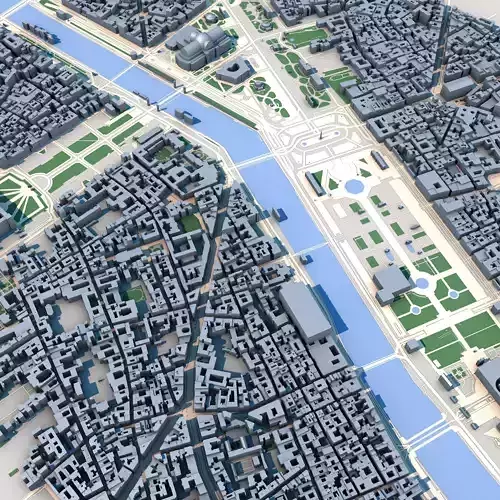 Paris City France 3D model
