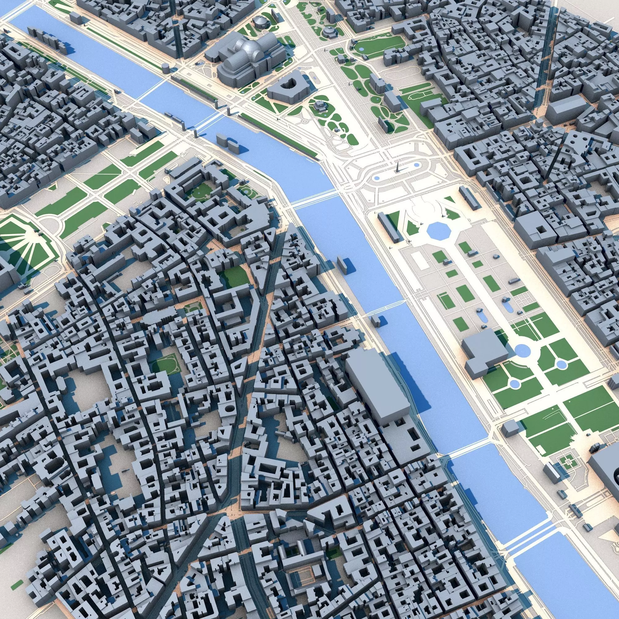 Paris City France 3D model_0