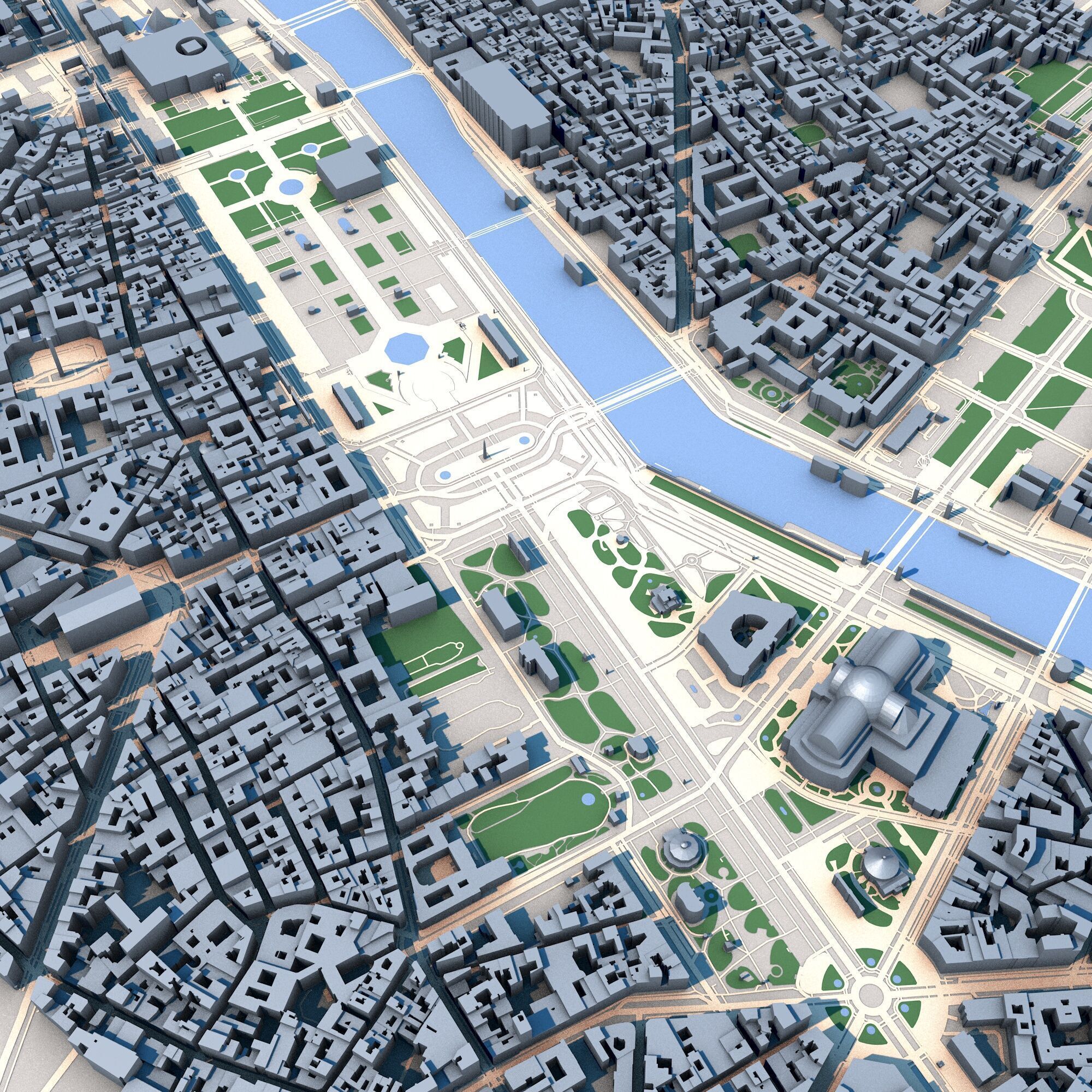Paris City France 3D model_5