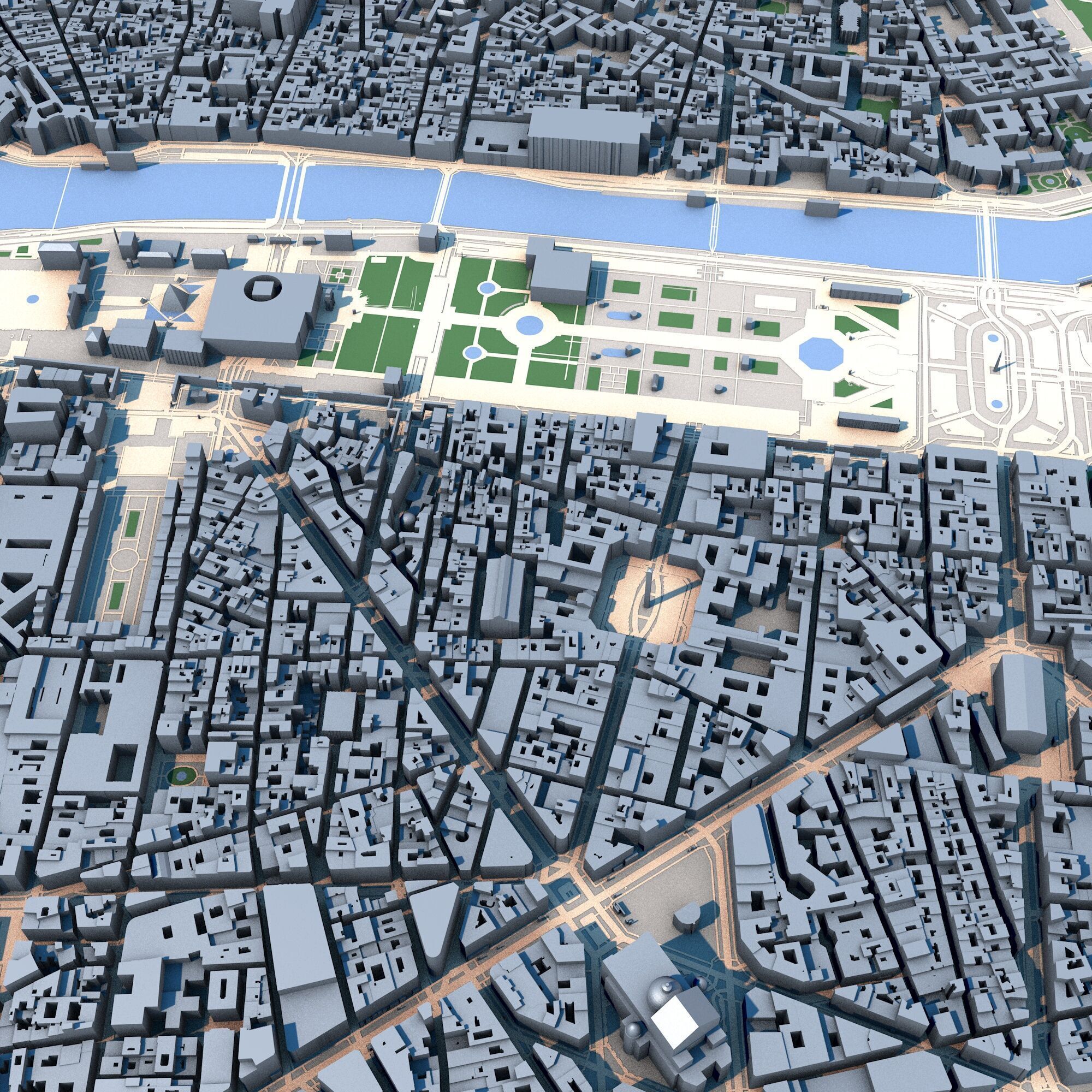 Paris City France 3D model_4