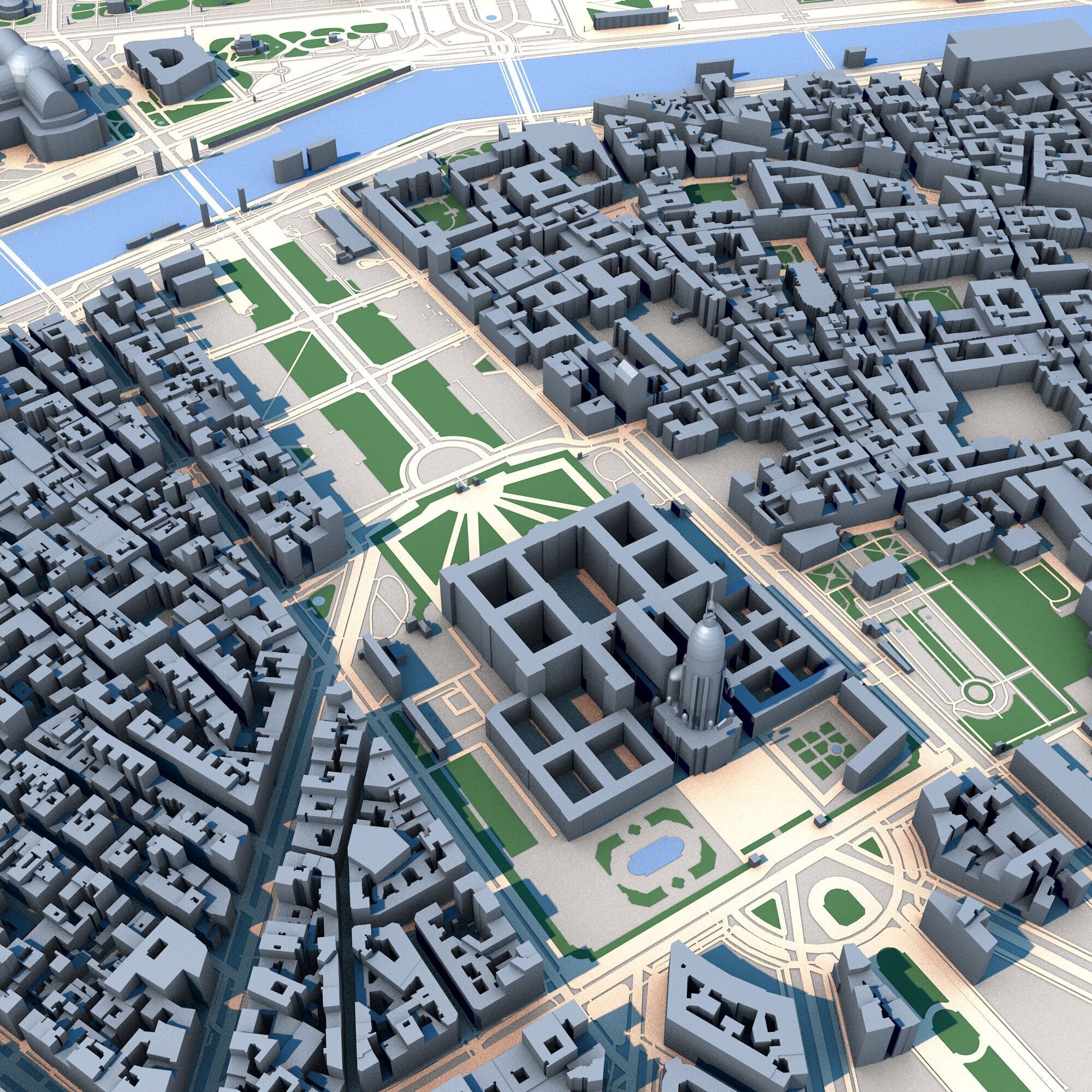 Paris City France 3D model_7