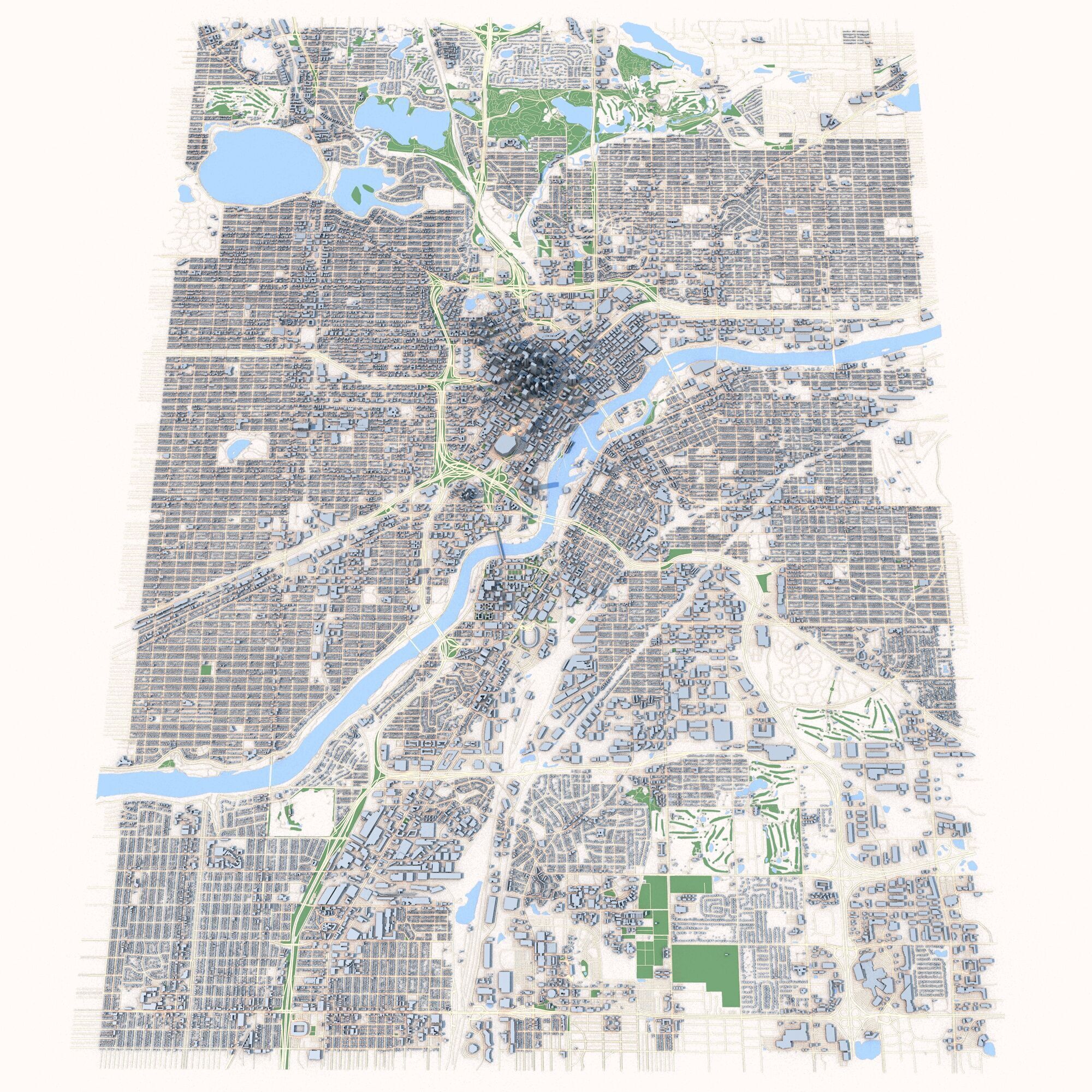 Minneapolis City Minnesota United States 3D model_1
