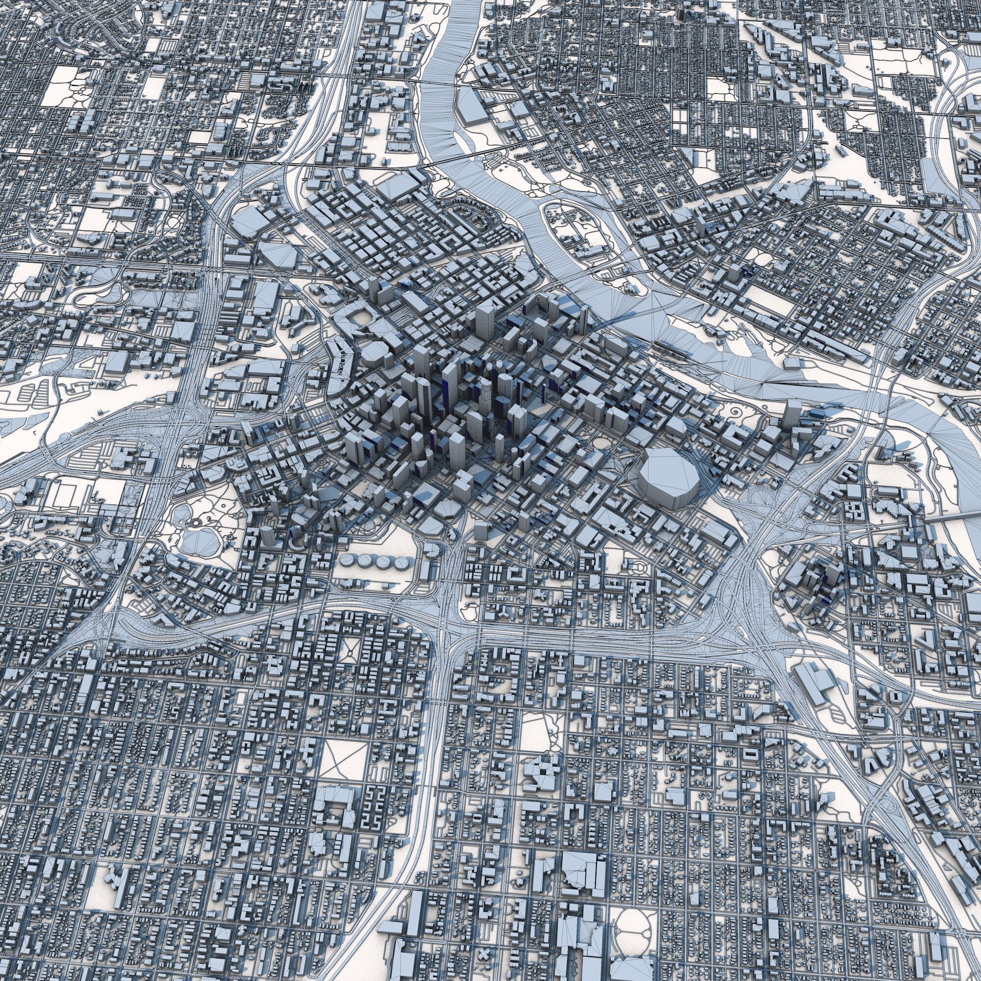 Minneapolis City Minnesota United States 3D model_8