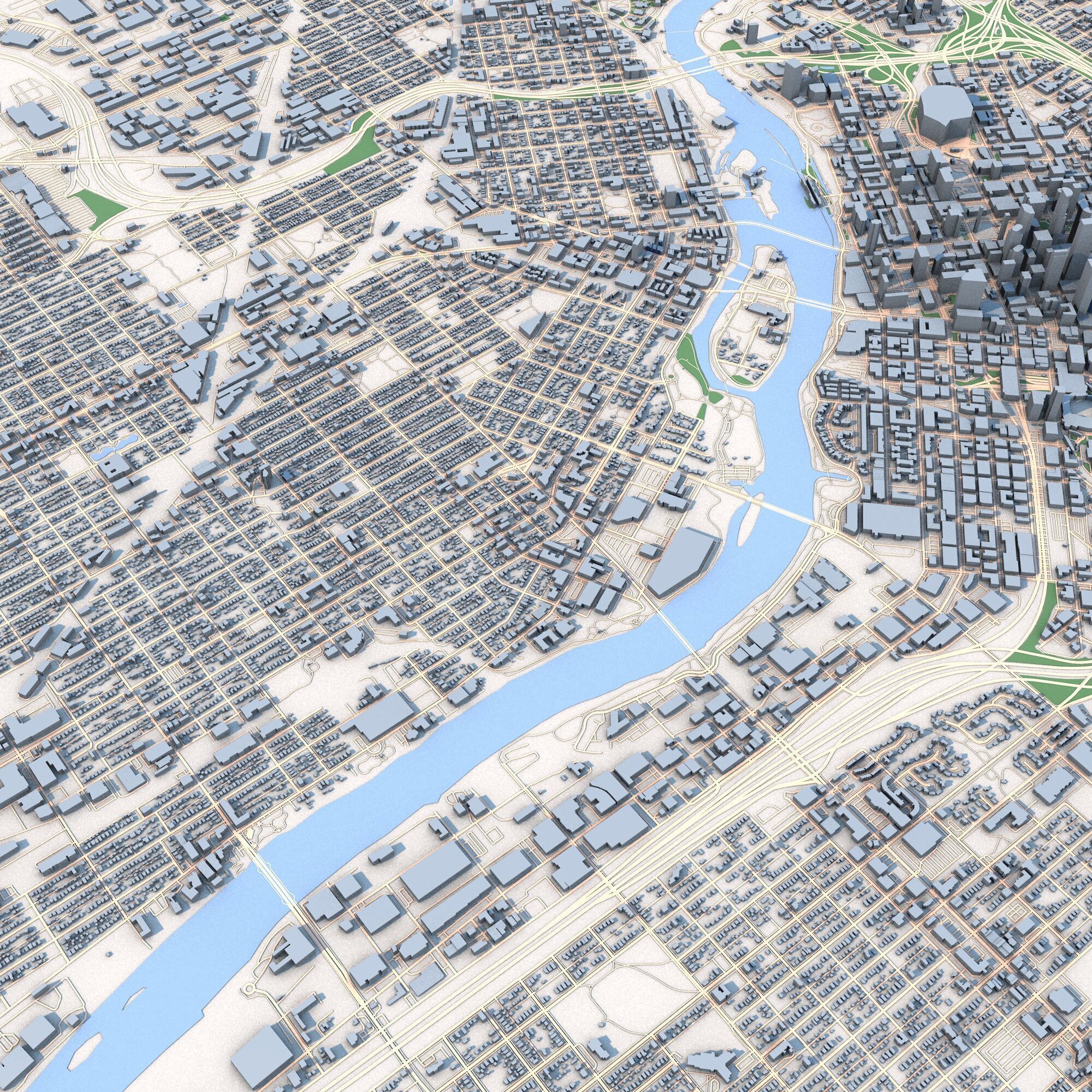 Minneapolis City Minnesota United States 3D model_6