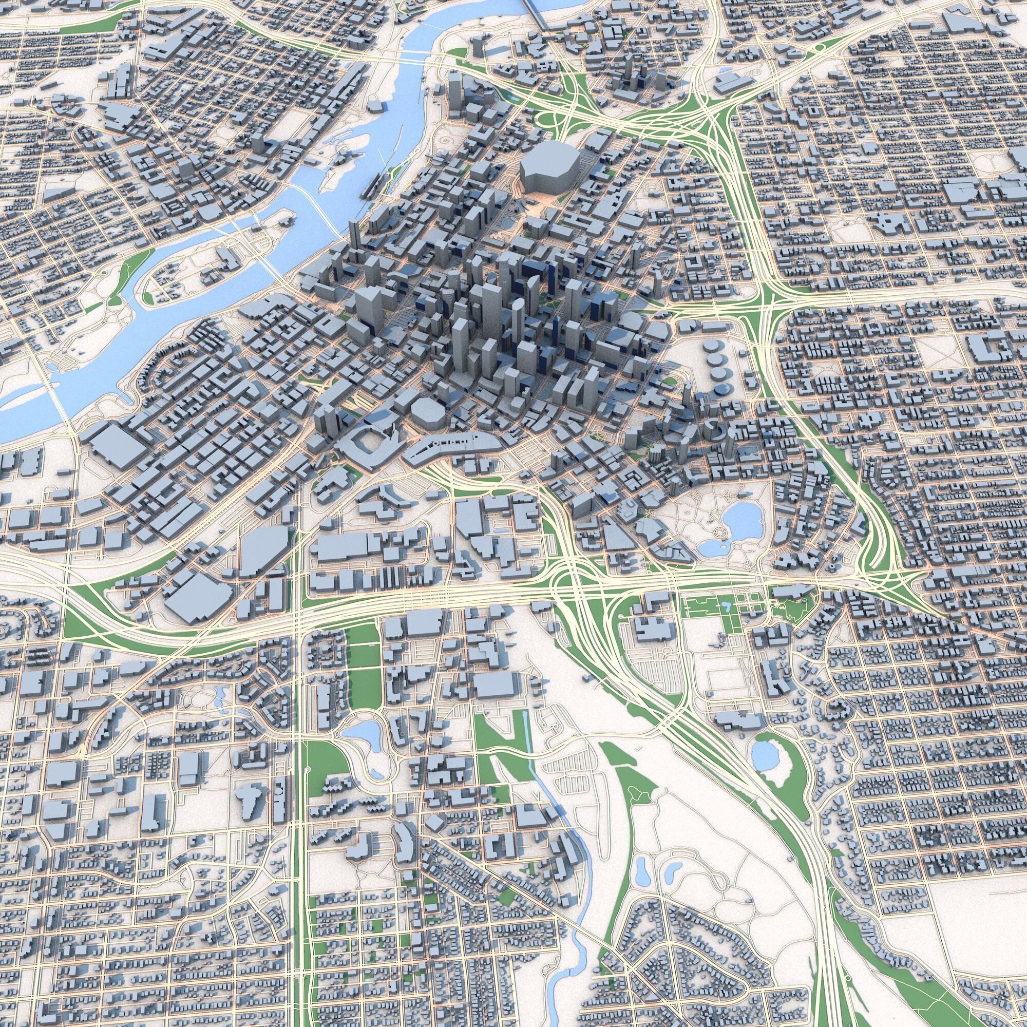 Minneapolis City Minnesota United States 3D model_7