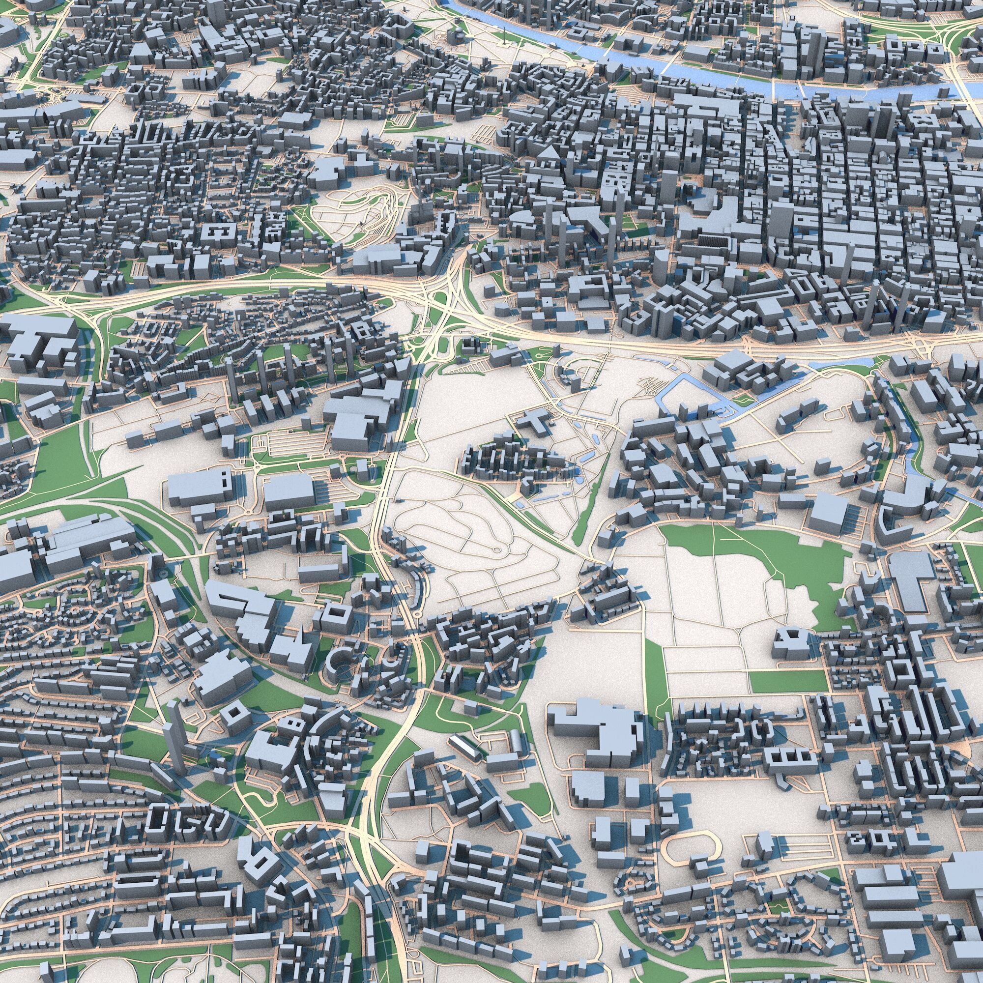 Glasgow City Scotland 3D model_4