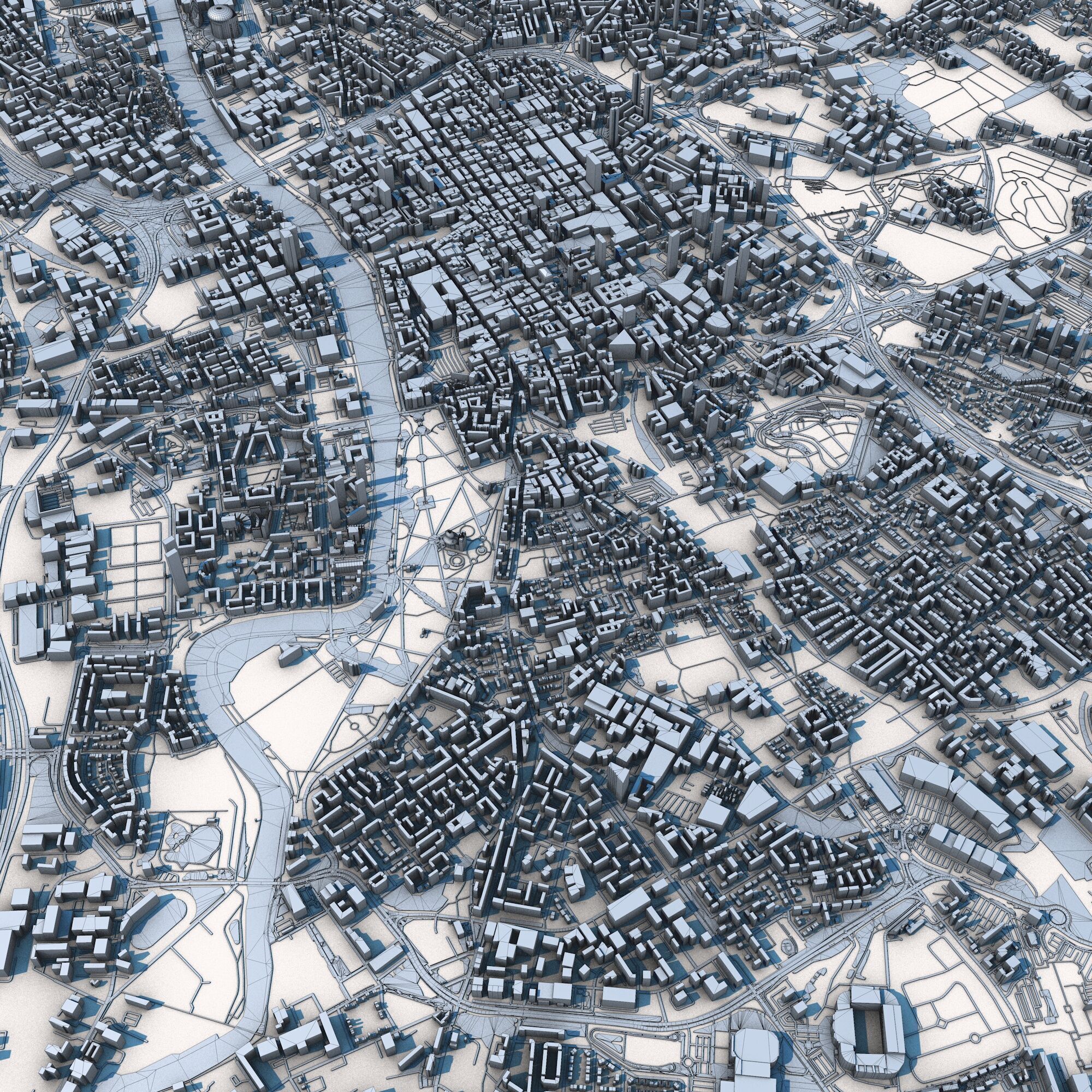 Glasgow City Scotland 3D model_9