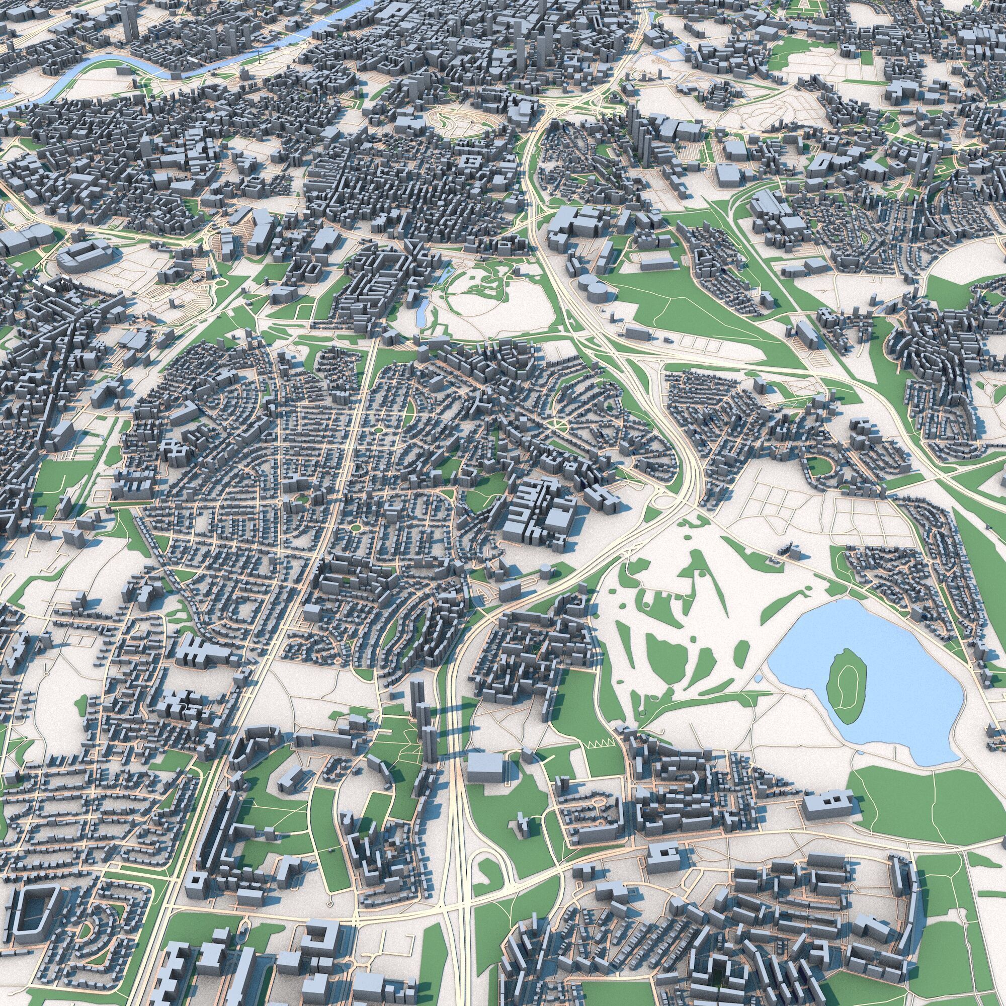 Glasgow City Scotland 3D model_3