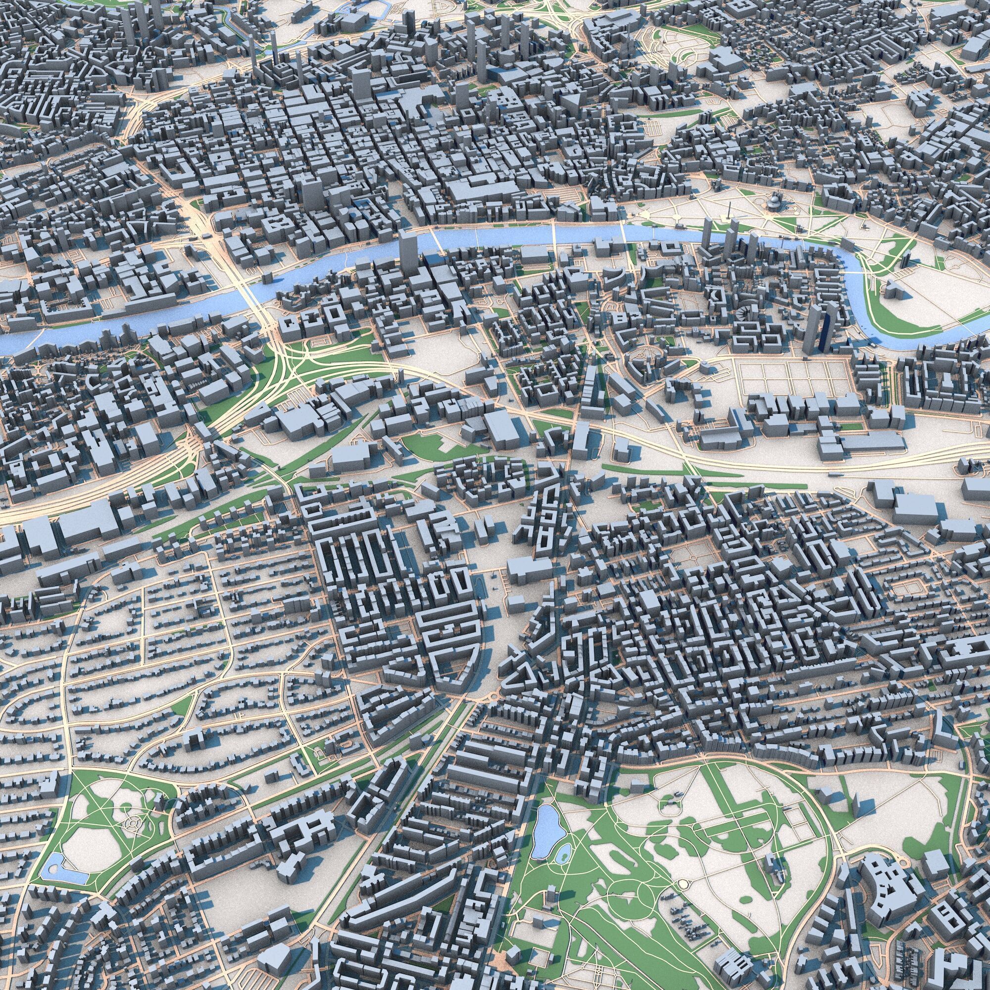 Glasgow City Scotland 3D model_7