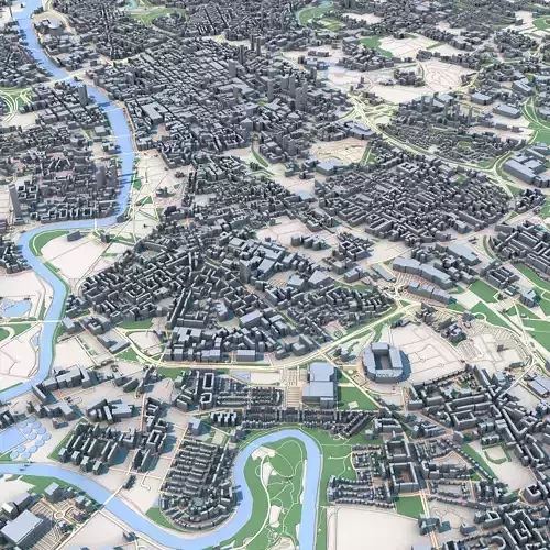 Glasgow City Scotland 3D model