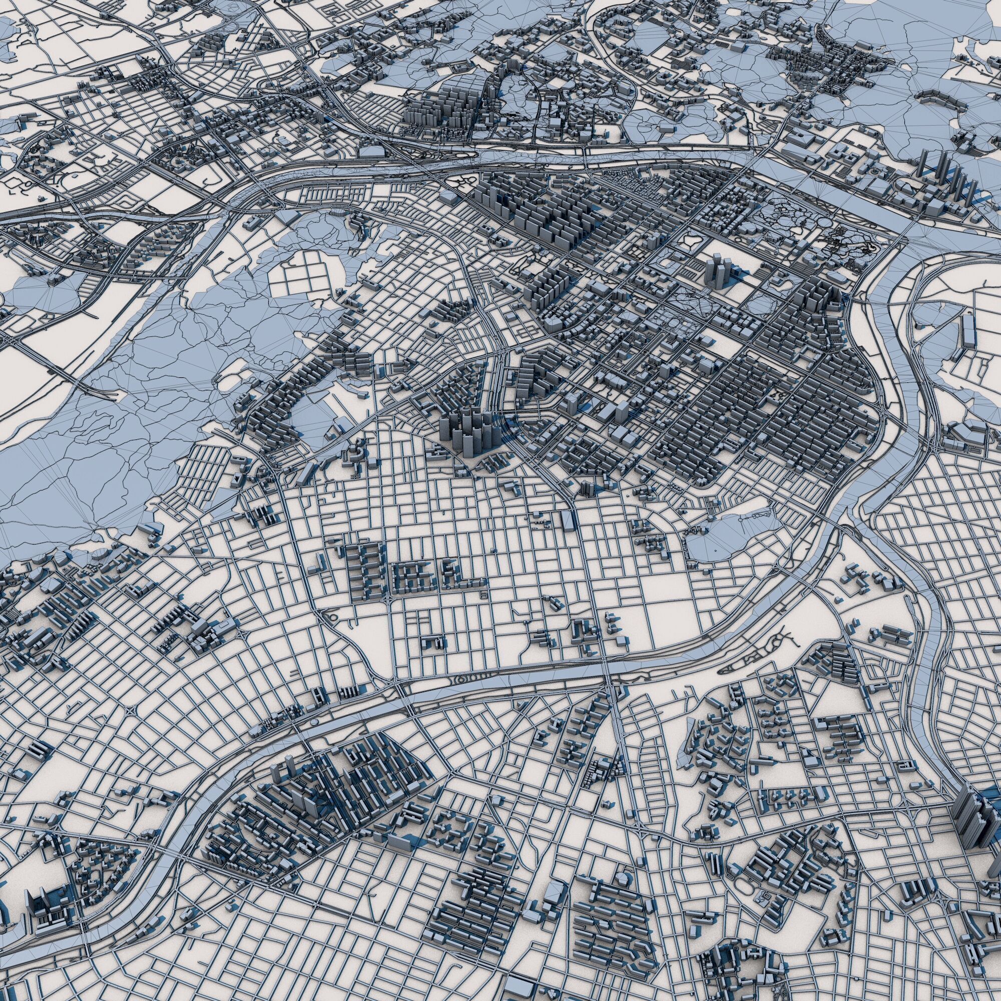 Daejeon City South Korea 3D model_8