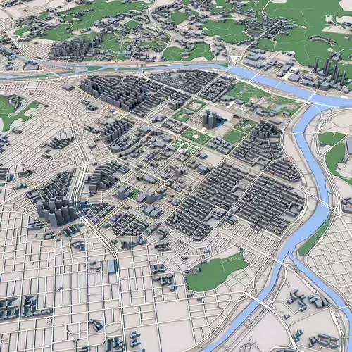 Daejeon City South Korea 3D model