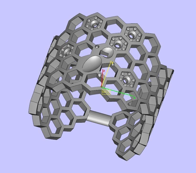 Beehive Ring 3D print model_12