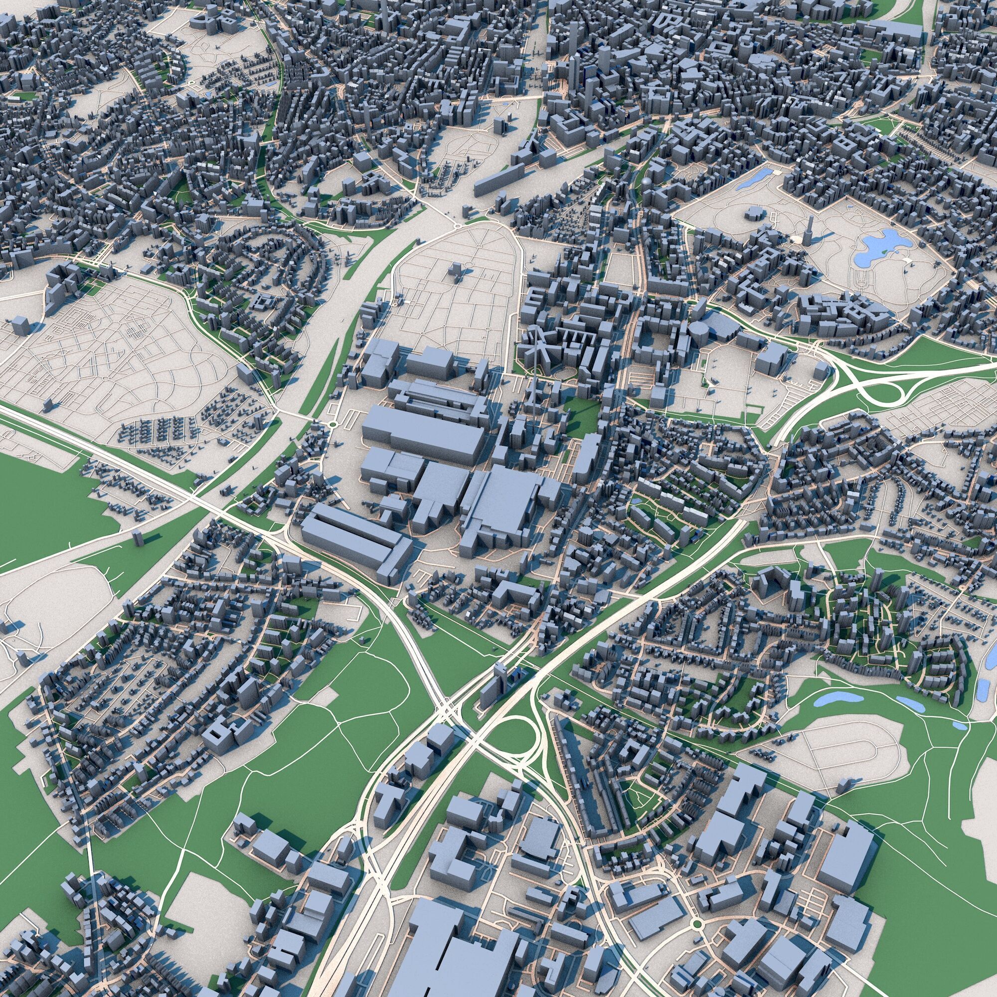 Bochum City Germany 3D model_4