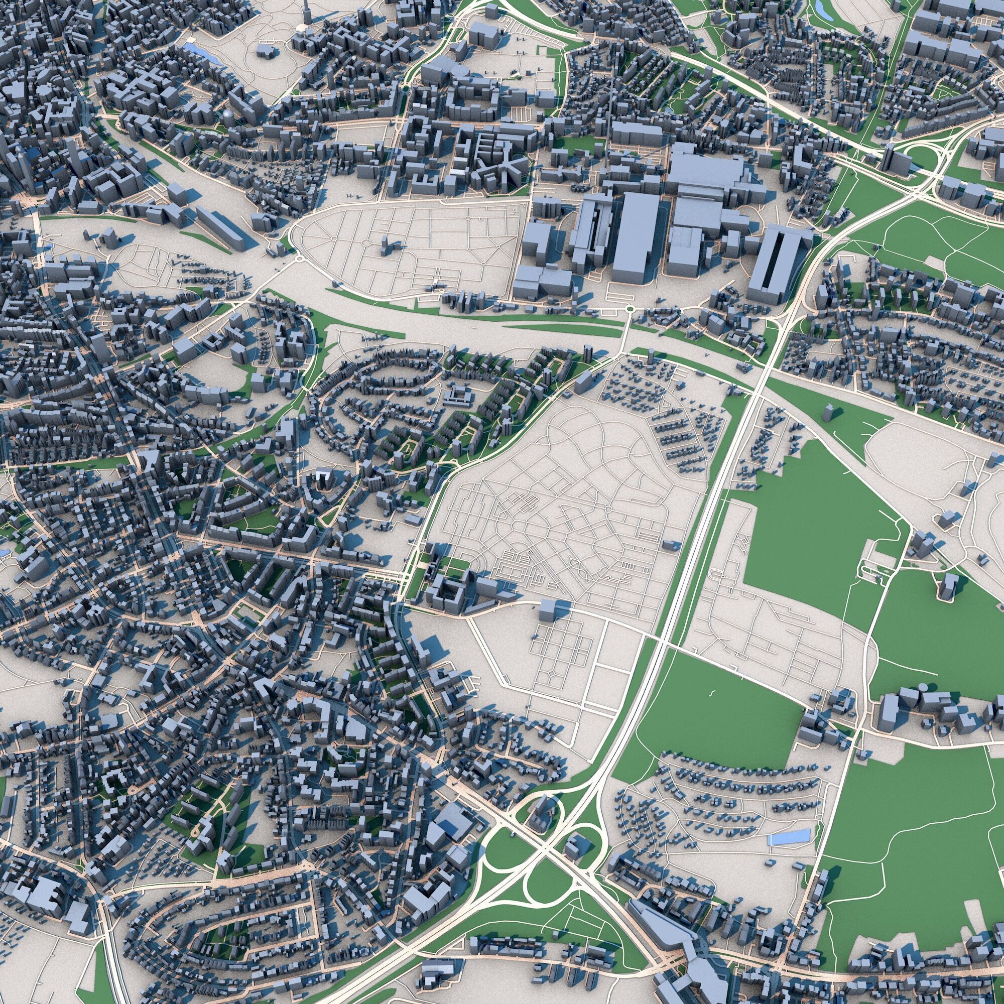 Bochum City Germany 3D model_2