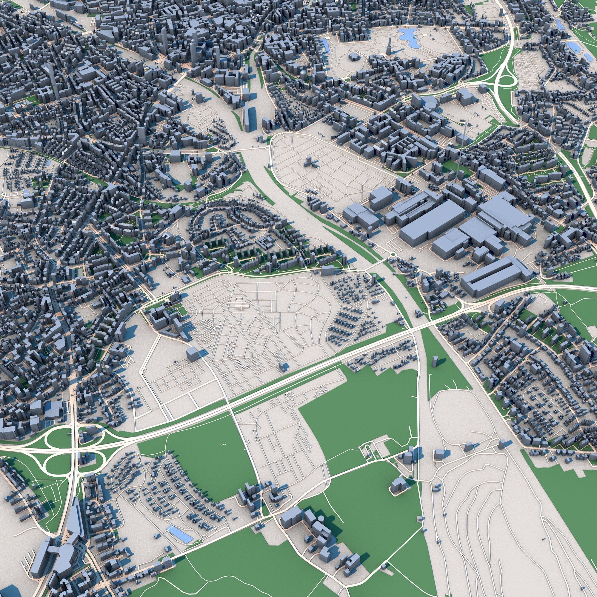 Bochum City Germany 3D model_3