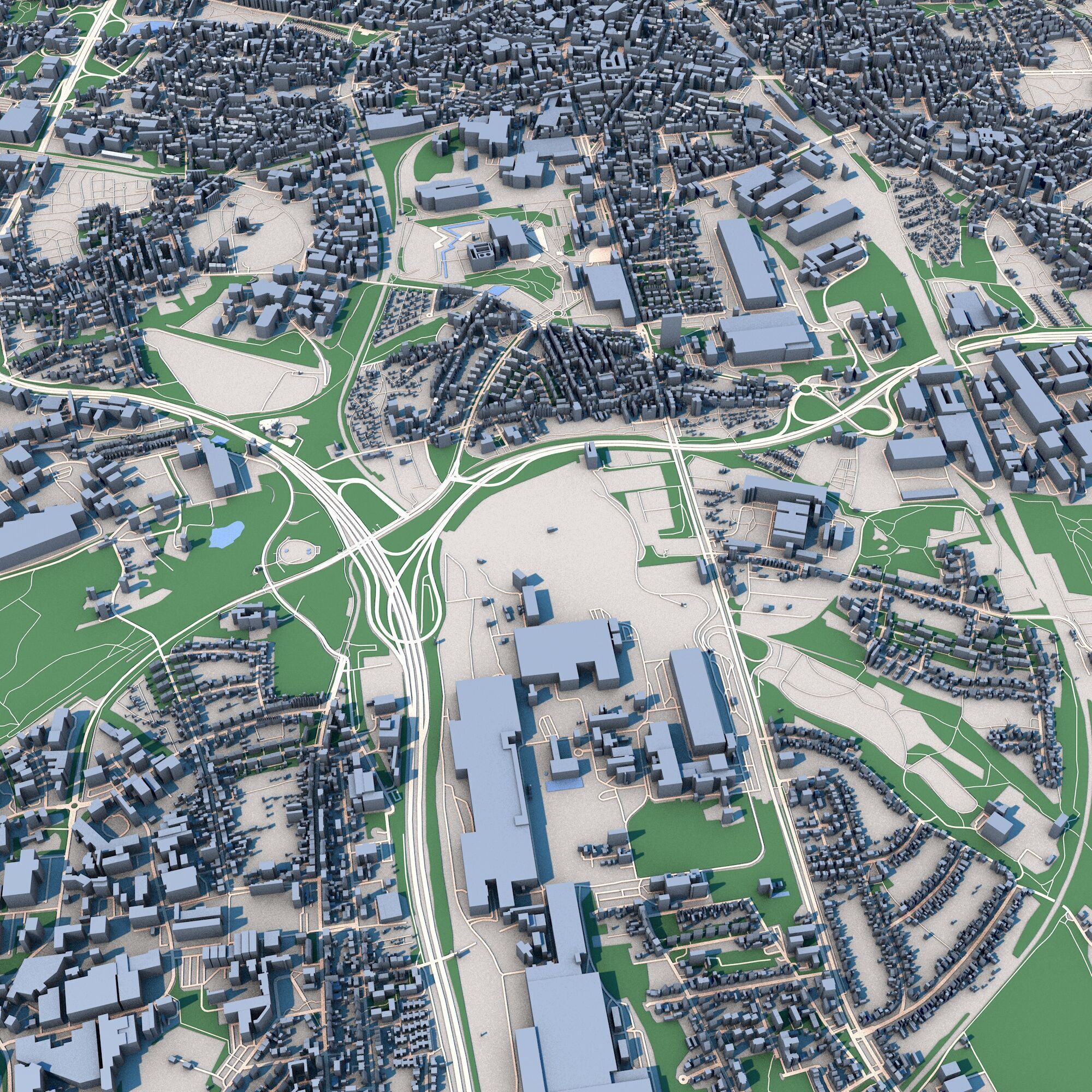 Bochum City Germany 3D model_7