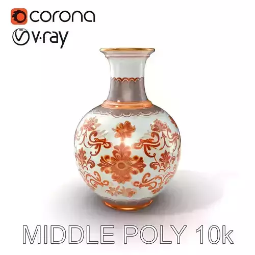 Sophisticated Rosewater Container Intricate Pattern model pack Low-poly 3D model