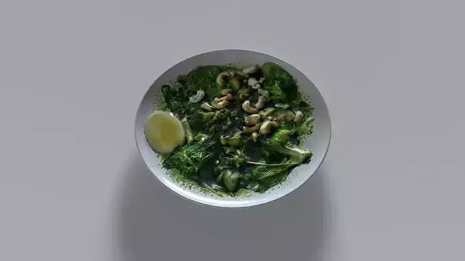 Food In a plate 1 Low-poly 3D model