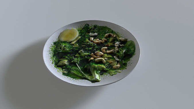 Food In a plate 1 Low-poly 3D model 4