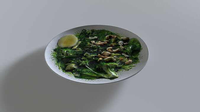 Food In a plate 1 Low-poly 3D model 6
