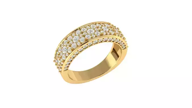 The Princess Illusion Diamond Ring 3D print model