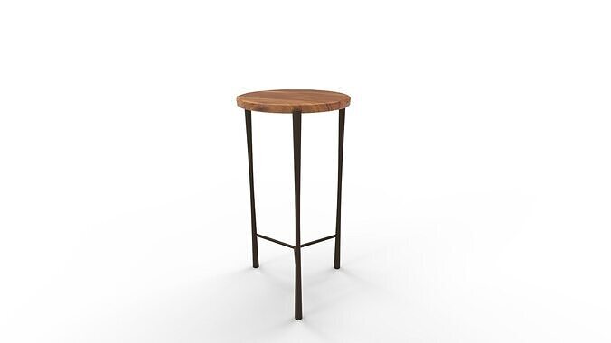 Brisbane Industrial Chic Accent Table 3D model
