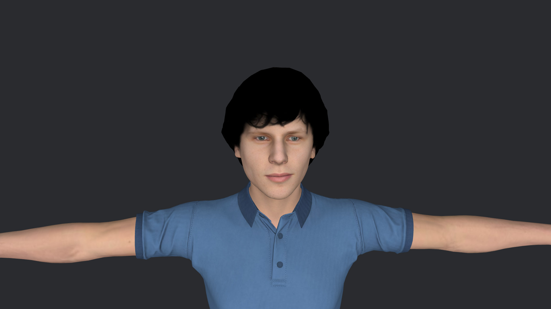 Jesse Eisenberg Hyper Realistic Full Body Rigged 3D Character 3D model_13