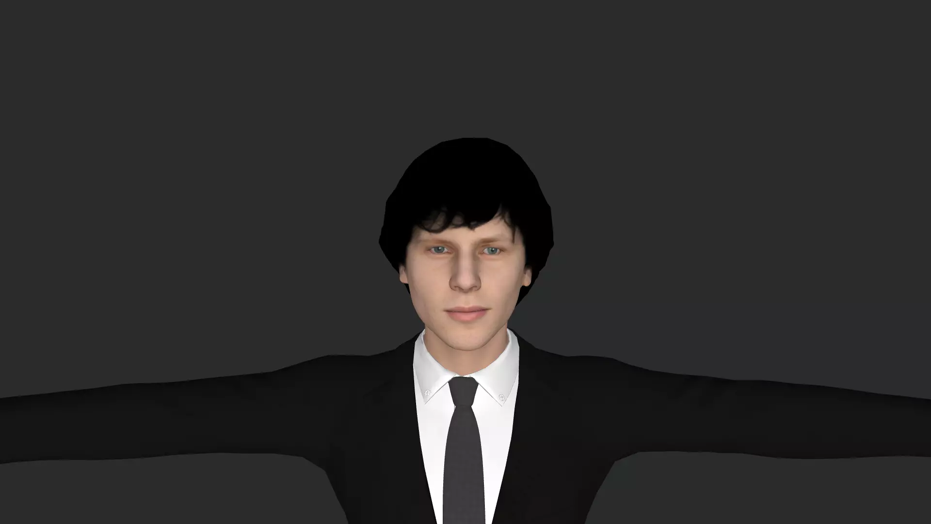 Jesse Eisenberg Hyper Realistic Full Body Rigged 3D Character 3D model_0