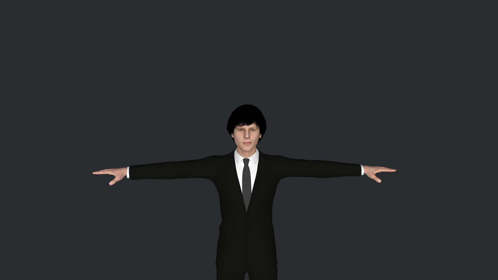 Jesse Eisenberg Hyper Realistic Full Body Rigged 3D Character 3D model_1