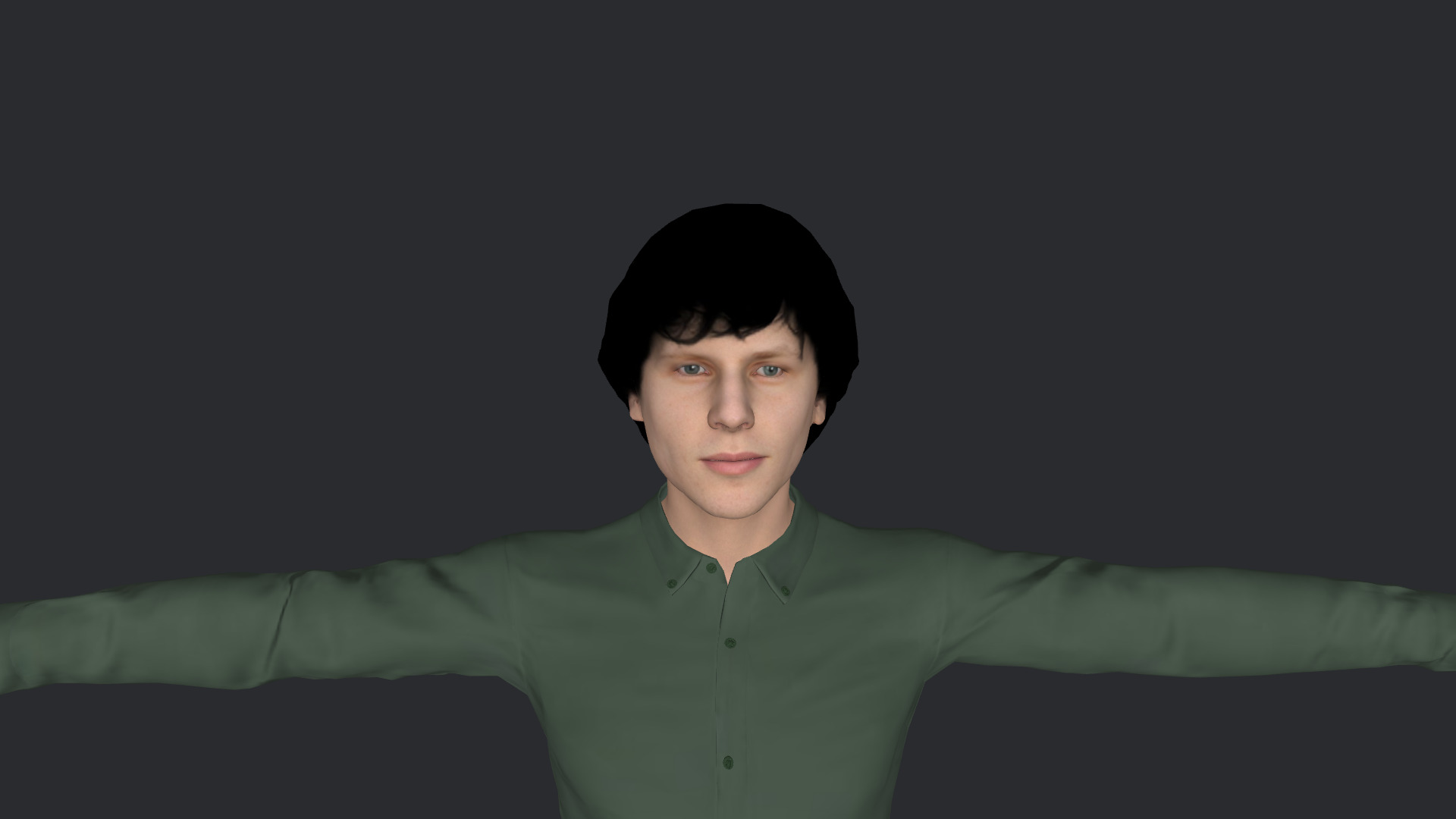 Jesse Eisenberg Hyper Realistic Full Body Rigged 3D Character 3D model_2
