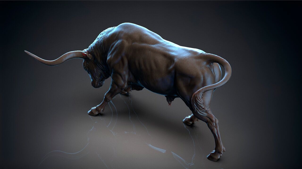 Bull - Texas Longhorn  3D Sculpting 3D print model_1