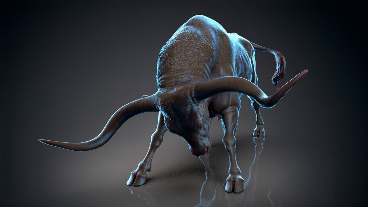 Bull - Texas Longhorn  3D Sculpting 3D print model_16