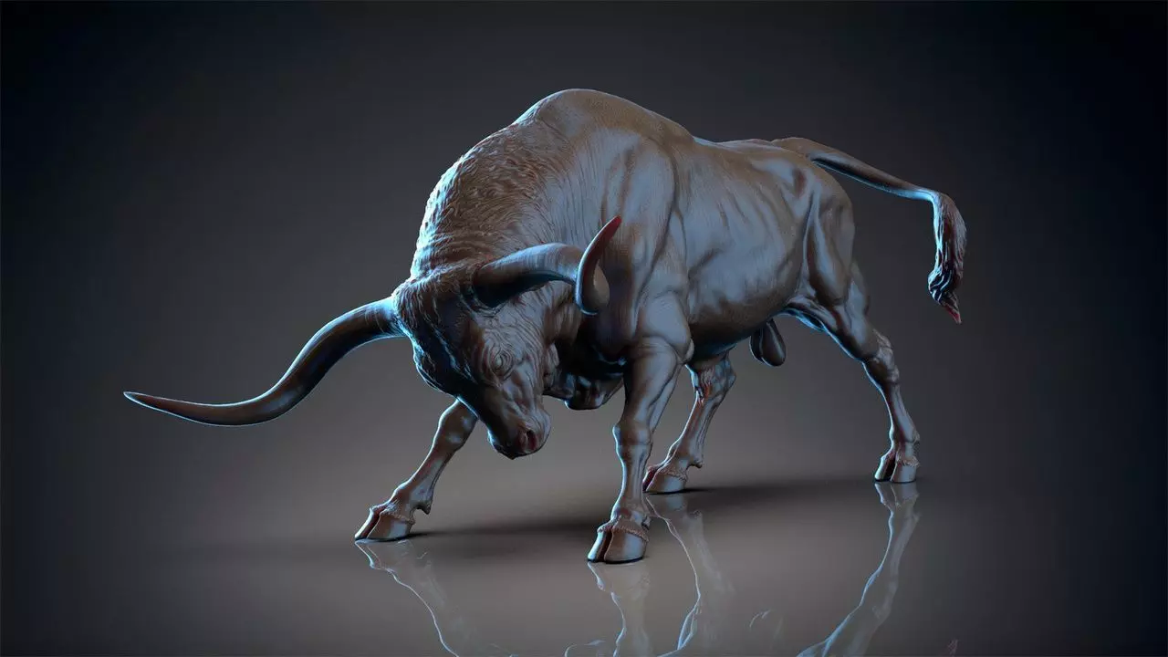 Bull - Texas Longhorn  3D Sculpting 3D print model_0