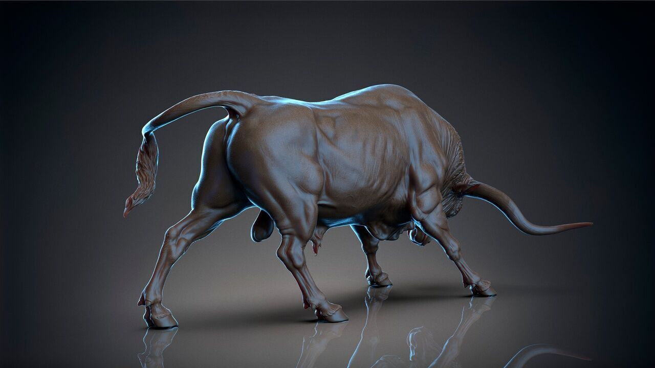 Bull - Texas Longhorn  3D Sculpting 3D print model_2