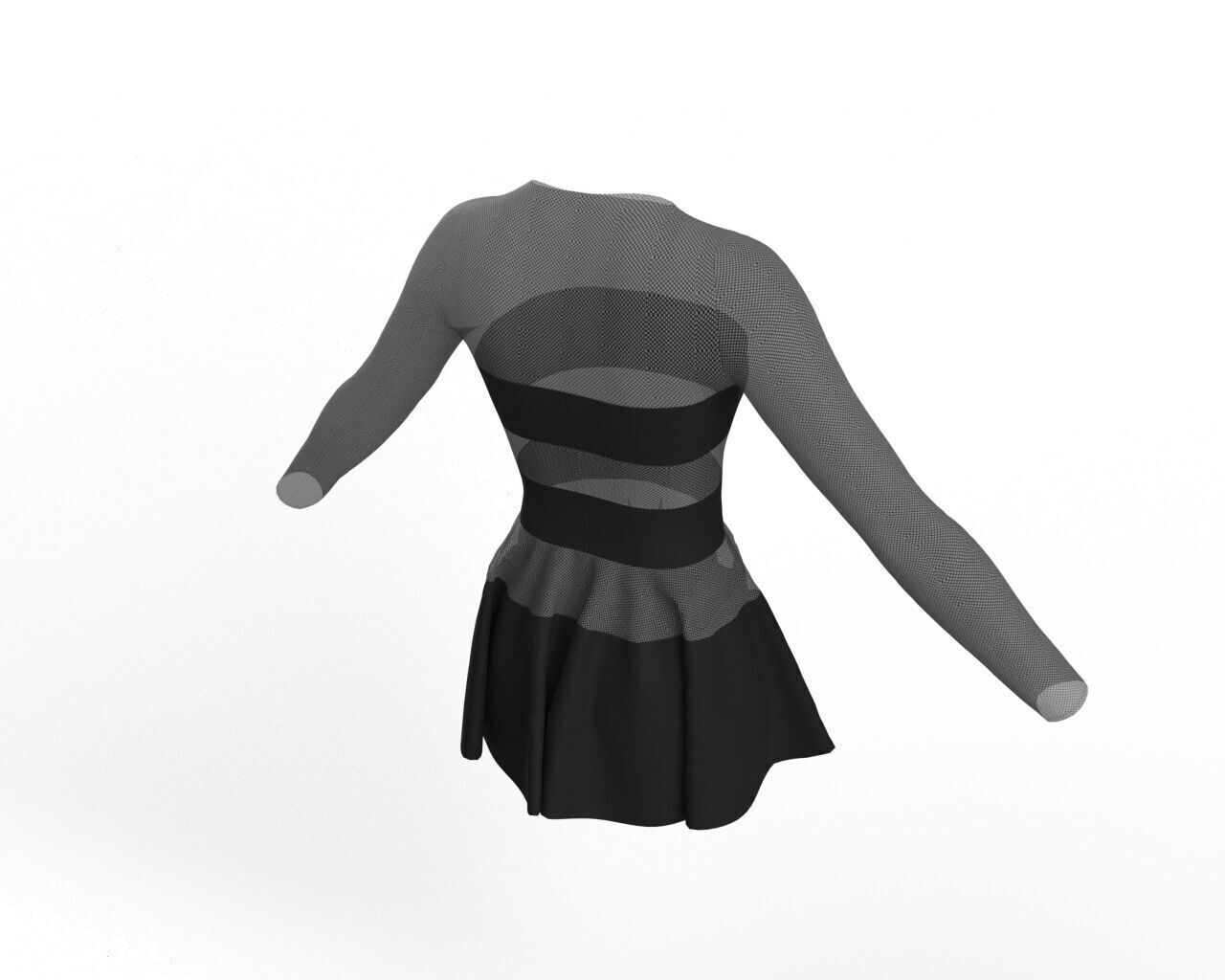 Mesh Dress 3D Model 3D model_6