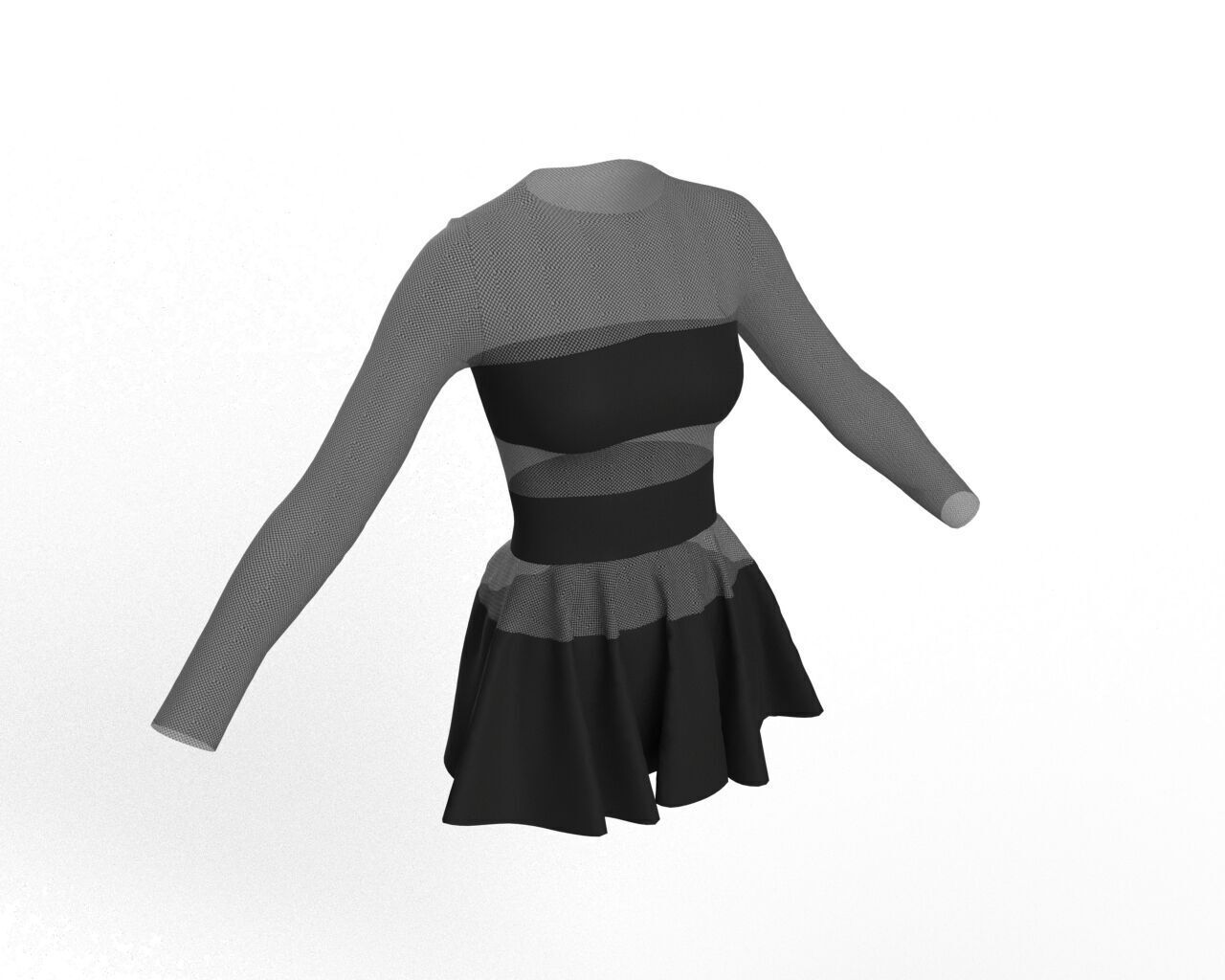 Mesh Dress 3D Model 3D model_2
