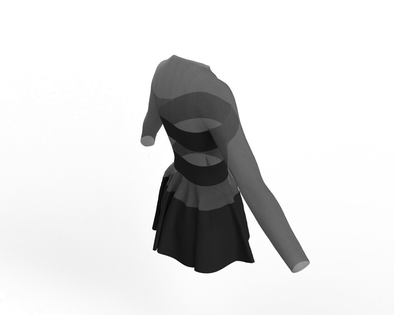 Mesh Dress 3D Model 3D model_5