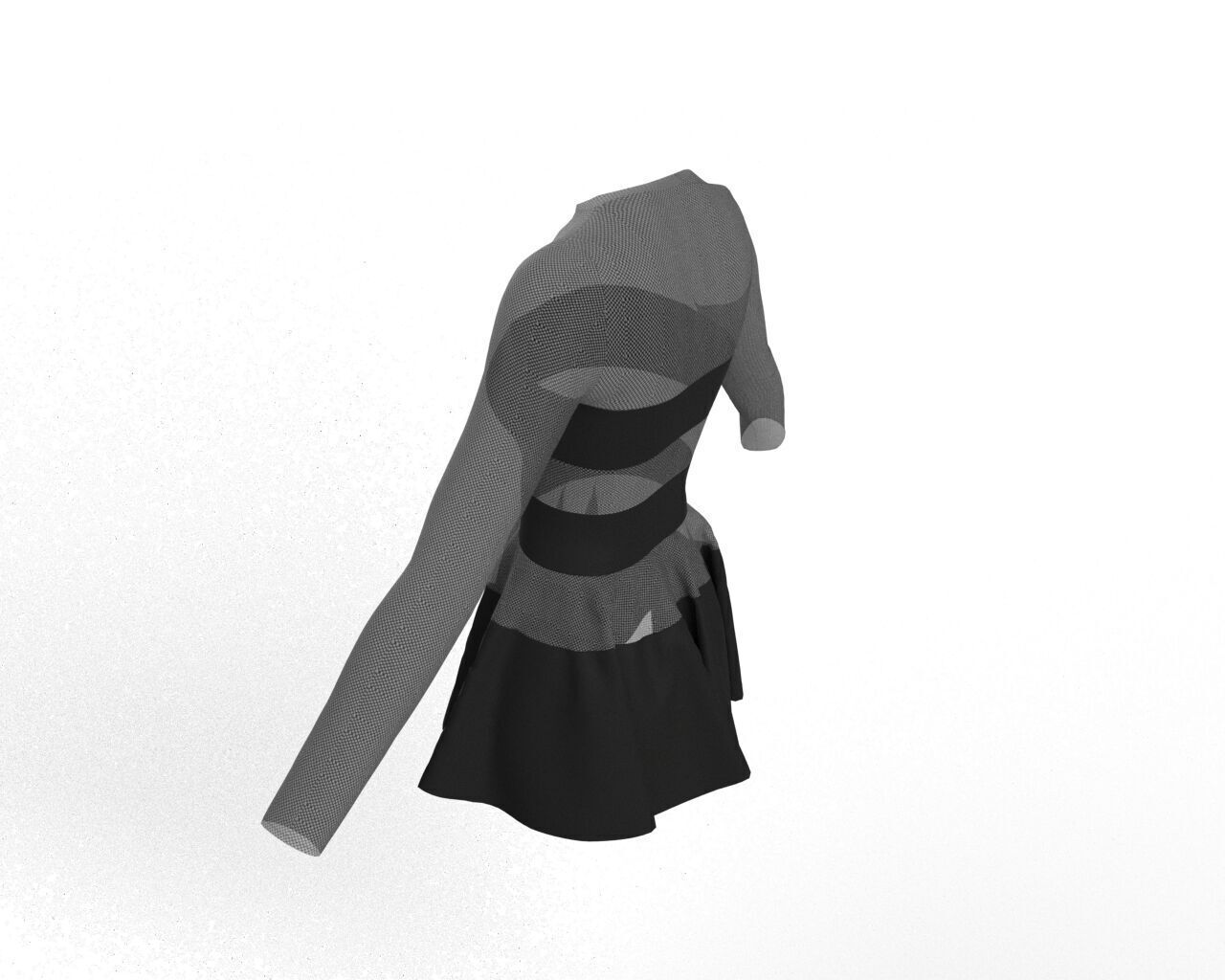 Mesh Dress 3D Model 3D model_9