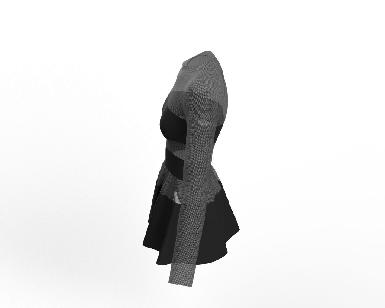 Mesh Dress 3D Model 3D model_10