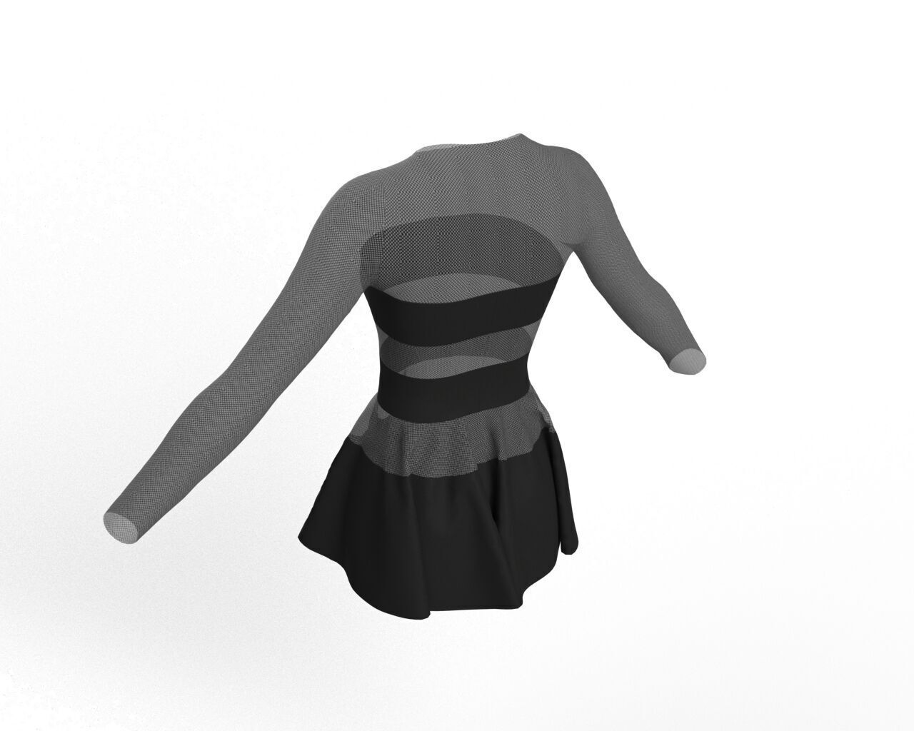 Mesh Dress 3D Model 3D model_8
