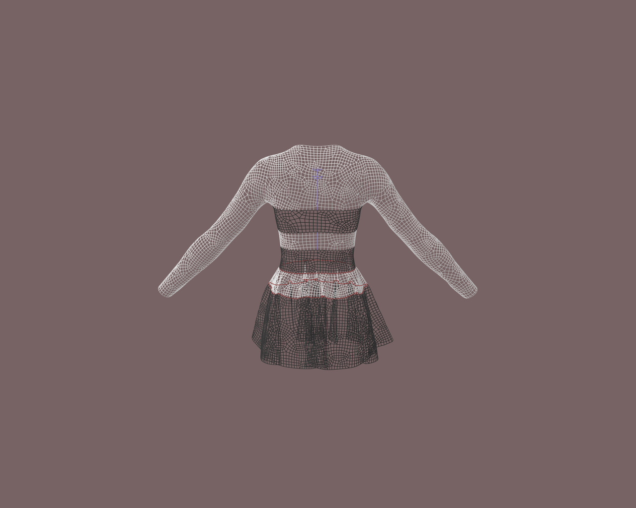 Mesh Dress 3D Model 3D model_14