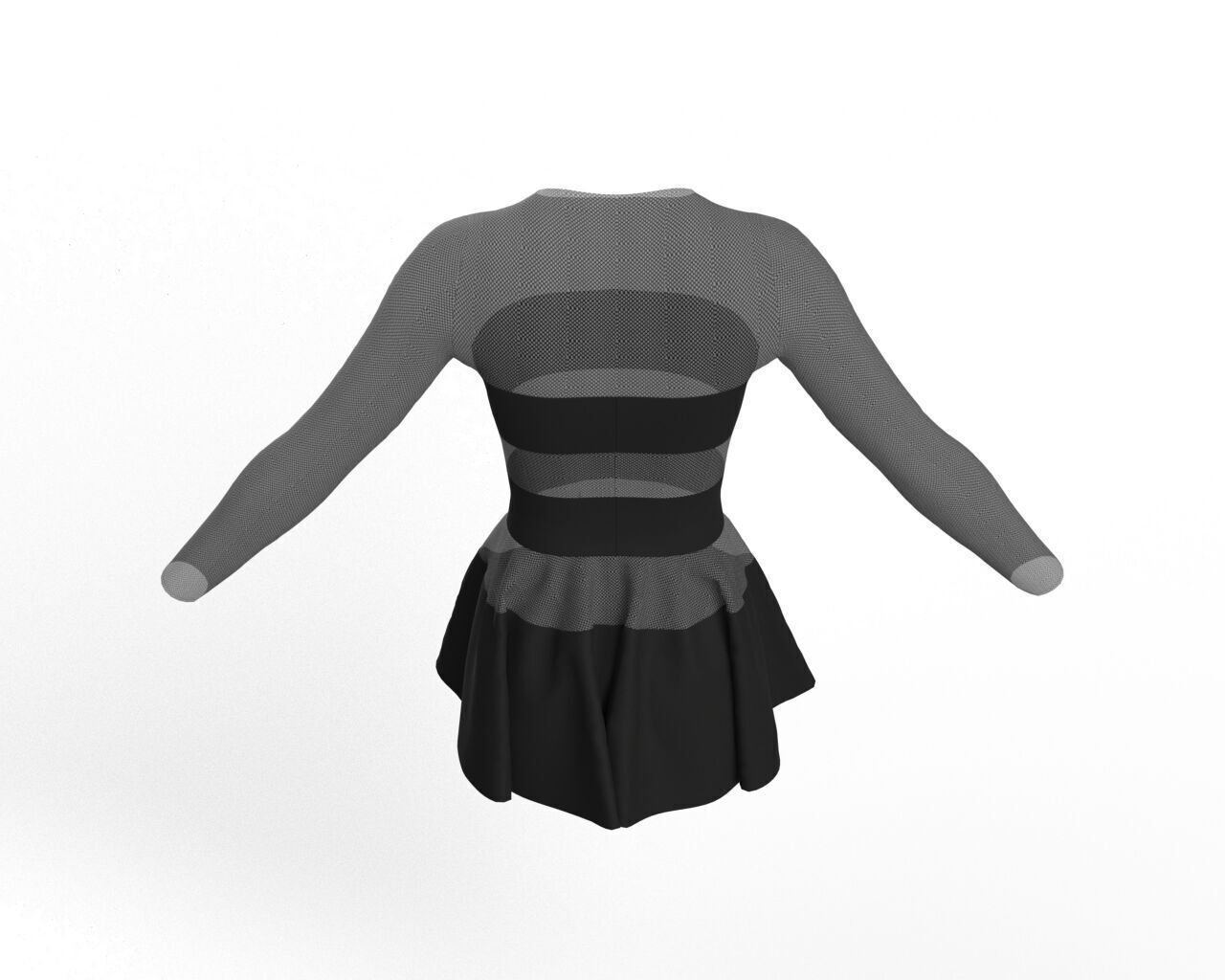 Mesh Dress 3D Model 3D model_7